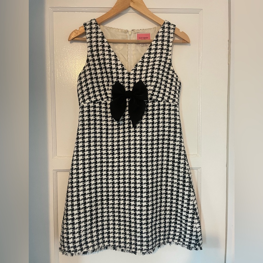 Kate Spade Houndstooth black and white dress size 0